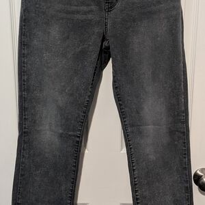 Levis Grey Distressed Straight Leg Jeans Women's Sz 32